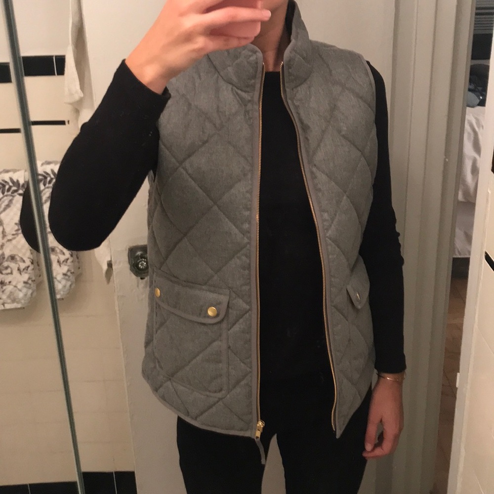 Never worn J. Crew quilted vest